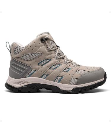 NORTIV 8 Women's Waterproof Hiking Boots - Lightweight Mid Trekking Boots 9 Light Grey - Buy Online on GoSupps.com