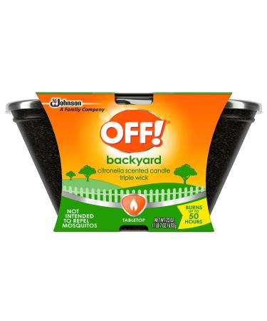 OFF! Backyard Citronella Scented Candle Triple Wick Ambiance Enhancing Centerpiece Burns for up to 50 Hours 23 oz (Pack of 6)