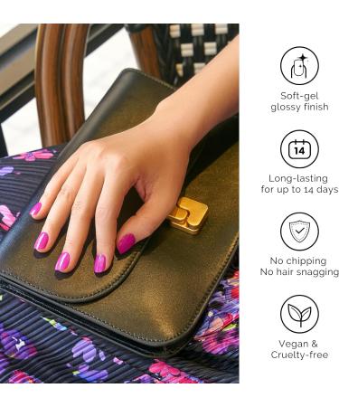 NAILOG Semi Cured Gel Nail Strips Glossy & Long Lasting Soft Gel Finish (20 Extra Long Nail Stickers) | Nail Wraps Magen - Buy Online on GoSupps.com