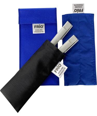 Frio Double Bag for Diabetics - Waterproof Insulin Pen Cooler | 8x18 cm | Reusable Blue & Black | No Ice Packs Needed - Buy Online on GoSupps.com
