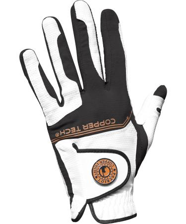 Copper Tech Gloves Men's Golf Glove White/Black One Size