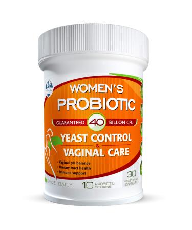 Probiotics for Women 40 Billion CFU 10 Strains for Yeast Control Vaginal and Urinary Tract Health Non Refrigerated Daily Probiotic Supplement