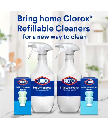Clorox Bathroom Foamer Refill Cartridge - Fresh Scent 2-Pack for Reusable Spray Bottle | Eco-Friendly Household Essentials - Buy Online on GoSupps.com