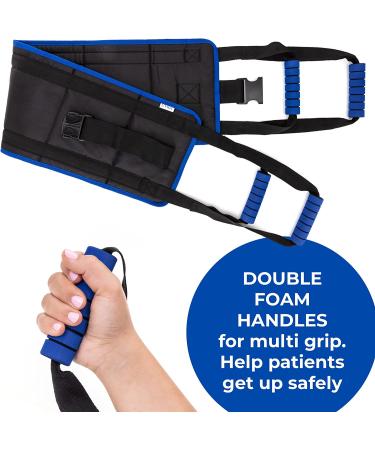 EYRA Transfer Sling - 34 Non-Slip Gait Belt for Elderly, Disabled, Seniors - Patient Lift Aid for Home Use - Padded Handles - Black - Buy Online on GoSupps.com