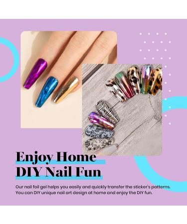Beetles Nail Art Foil Glue Gel Set with 10PCS Animals Flowers Butterfly Stickers - 15ML Transfer Glues for Manicure DIY - Nail Dryer Curing Lamp Required - Soak Off - Buy Online on GoSupps.com