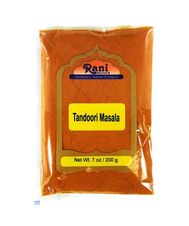 Rani Tandoori Masala (Natural, No Colors Added) Indian 11-Spice Blend 7oz (200g)  Salt Free | Vegan | Gluten Friendly | NON-GMO | Indian Origin Poly Bag 7 Ounce (Pack of 1)