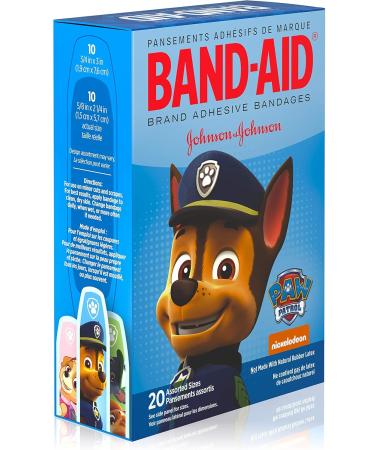 Buy Band-Aid Adhesive Bandages for Kids & Toddlers | Nickelodeon PAW Patrol | Assorted Sizes 20 ct | International Shipping Available - Buy Online on GoSupps.com