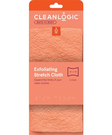 Cleanlogic Bath and Body Exfoliating Stretch Cloth Assorted Colors (Pack of 6)