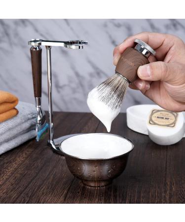 Favali Razor Plane - Elegant Walnut Razor Hobel with 3 Fusion 3 Compatible Blades - High-Quality Wet Razor for Men & Women - Buy Online on GoSupps.com