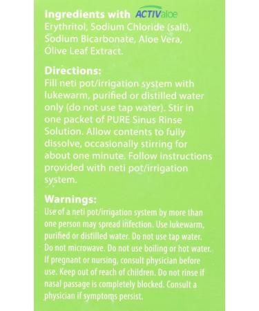 Focus Nutrition Pure Sinus Rinse Solution - 40 Packets / 4.5g each - Buy Online on GoSupps.com