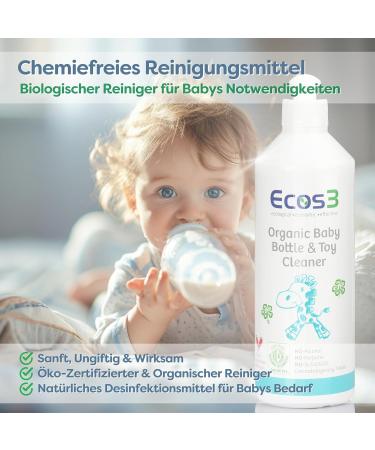 Organic Baby Toy & Bottle Cleaner - Eco-Friendly Dermatologically Tested ICEA Certified 500ml - Buy Online on GoSupps.com