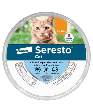 Seresto Flea and Tick Collar for Cats, 8-Month Flea and Tick Collar for Cats 1-Pack Cat Only