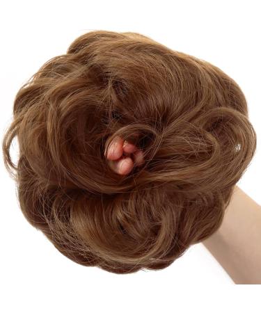 JJstar Messy Hair Bun Curly Wavy Hair Scrunchie - Medium Auburn Chignon for Women & Girls - Buy Online on GoSupps.com
