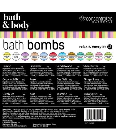 Chic Luxury Bath Bomb Set - 12 Scented Fizzy Spa Balls for Relaxation & Energy | Moisturizing Shea Butter | Pretty Pastel Variety Pack - Buy Online on GoSupps.com