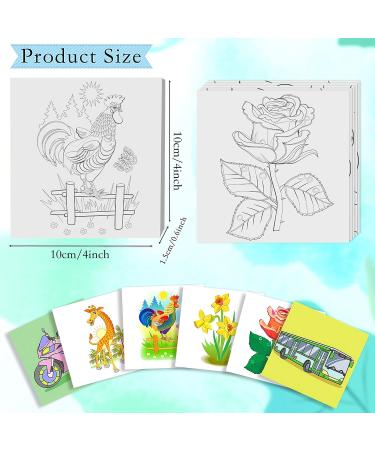 12 Pack Pre-Drawn 4x4 Canvas Set for Kids Painting - Back to School Party Favor - Buy Online on GoSupps.com