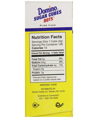 Domino Premium Pure Cane Sugar Cubes Dots - 1lb Box (Pack of 1) - Buy Online on GoSupps.com