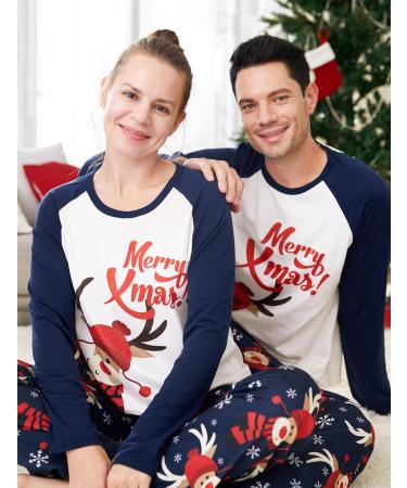 PatPat Family Matching Christmas Pajamas Set - Tree Snowflake & Letters Print, Long-sleeve Sleepwear, Baby 3-6 Months - Dark Blue - Buy Online on GoSupps.com