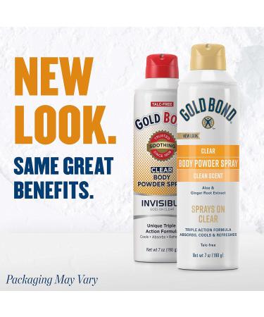 Gold Bond Clear & Men's Body Powder Sprays 7 oz Absorb Odor & Wetness Cooling Sensation Spray + Powder Spray 7 oz. - Buy Online on GoSupps.com