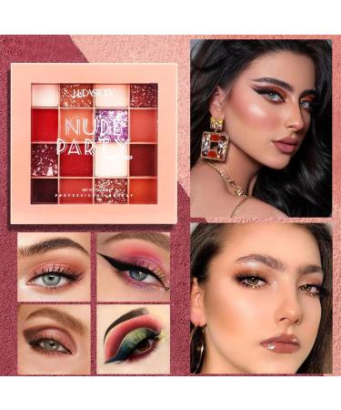Eye Shadow Pallets for Women - Makeup Pallet Red Eyeshadow 16 Colors - Long Lasting Highly Pigmented Makeup Palettes Red Eye Shadow Matte Shimmer Women Girls Kagrote - Buy Online on GoSupps.com