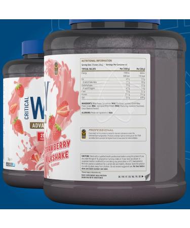 Applied Nutrition Critical Whey Protein Powder 2kg - High Protein Strawberry Milkshake Supplement with BCAAs & Glutamine - Buy Online on GoSupps.com