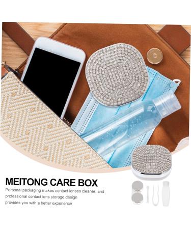 Solustre Colored Contact Lenses Care Box - 2pcs Invisible ABS Plastic Container in Various Colors - Compact & Travel-Friendly 7.1x7.1x2.5cm - Buy Online on GoSupps.com
