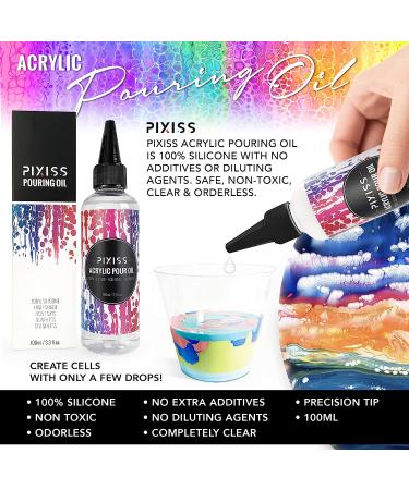 Floetrol Pouring Medium | Flood Flotrol Additive | Pixiss Acrylic Pouring Oil w/ Silicone - 100ml - Buy Online on GoSupps.com