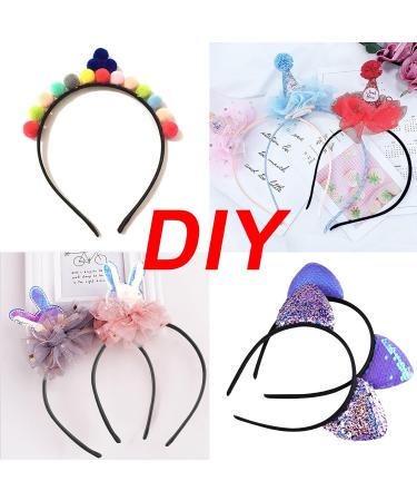 Duufin 30-Pack Satin Hairbands for Girls & Women - 1CM Black Headbands for Stylish Hairstyles - Buy Online on GoSupps.com