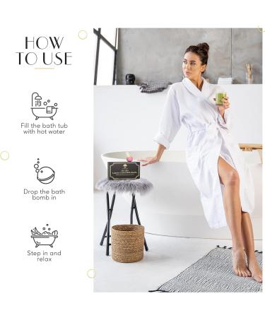 8-Piece Luxury Bath Bomb Set | Natural Organic Vegan Spa Pampering | Essential Oil Scented Fizzers for Home Spa, Birthday, Christmas Gifts - Buy Online on GoSupps.com