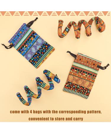 Spiral Lock Hair Tie Set - Colorful Dreadlock Bands for Women Men with Thick Curly Hair - Buy Online on GoSupps.com