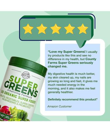 Country Farms Super Greens Alkalizing Formula - Unflavored 10.6 oz (300 g) | Healthy Greens Powder - Buy Online on GoSupps.com