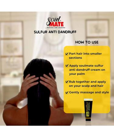 SOUL MATE Sulfur Anti-Dandruff Hair Cream with Menthol | Fast Relief & Scalp Treatment | Moisturizer for Dry Itchy Scalp | 5.9oz - Buy Online on GoSupps.com