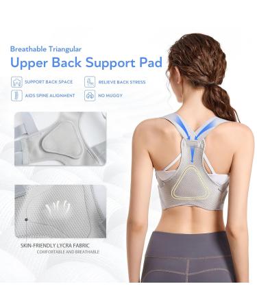 Posture Corrector for Women - Invisible Back Brace for Pain Relief | Hunchback Straightener (Gray Large 35-41 Inch - Buy Online on GoSupps.com