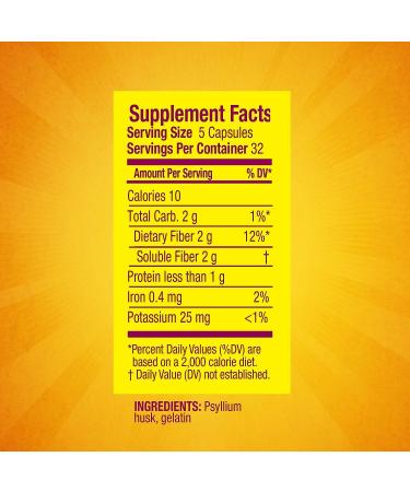 Metamucil Capsules 160 - Natural Fiber Supplement for Digestive Health - Buy Online on GoSupps.com