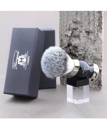 Haryali London Dachshaar Razor Brush - Premium Black Wet Shaving Brush for Cream & Soap - Luxurious Resin Handle & Metal Accents - Perfect for Smooth Shaving - Buy Online on GoSupps.com