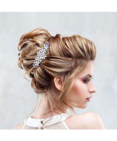 4-Piece Rhinestone Hair Barrettes - Vintage Crystal French Hair Accessories for Women, Wedding & Everyday Styling - Buy Online on GoSupps.com