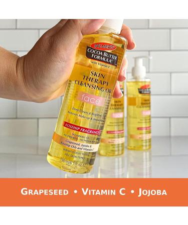 Palmer's Cocoa Butter Face Oil & Cleanser Bundle - Vitamin E, Rosehip Fragrance - 6.5 fl oz + 1 fl oz - Buy Online on GoSupps.com