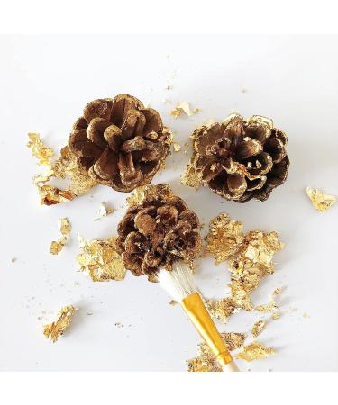110ml Gilding Adhesive Kit with 5g Gold Flakes - Epoxy Resin Water Based Glue for Gold Leafing on Canvas and Furniture - DIY with Gilding Brush and Gloves - Buy Online on GoSupps.com