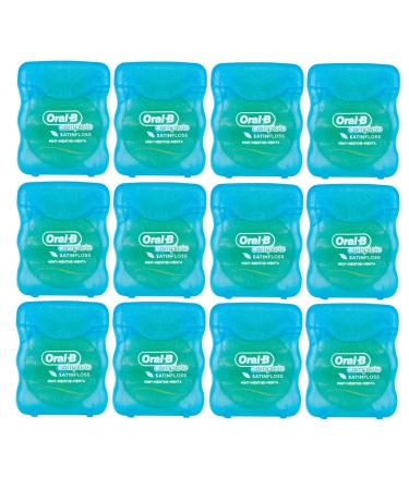 Oral-B Complete Satin Floss Mint 5 meters (5.4 Yards) Small Travel Size - Pack of 12