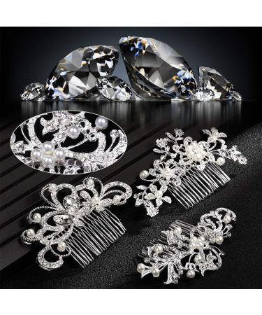 Buy Lyivagen 55-Piece Pearl Hair Accessories Set | Crystal Hairpins & Bridal Jewelry for Women & Girls - Buy Online on GoSupps.com