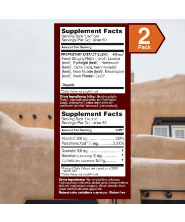 Herbs Etc. Allergy ReLeaf System - Seasonal Discomfort Supplement - Seasonal Support for Sneezing & Itchy Eyes - Supports Sinus Function - 60 Softgels (60 Servings) 60 Tablets (60 Servings) - 2 Pack 60 Count (Pack of 2) - Buy Online on GoSupps.com