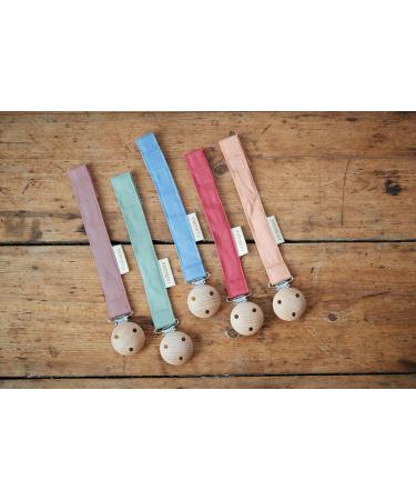 Filibabba Organic Cotton Pacifier Chain | 21 cm | Danish Design | Nickel-Free Clips | Warm Blue | Perfect for Boys & Girls - Buy Online on GoSupps.com