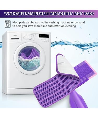 Microfiber Reusable Mop Pads for Swiffer Wet Jet - 4 Pack Purple - Buy Online on GoSupps.com