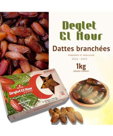 Deglet Nour Melting Dates From Algeria Premium 1kg - NADATY - Fresh and Honeyed - Buy Online on GoSupps.com