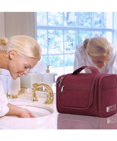 WANDF Large Hanging Toiletry Wash Bag Travel Makeup Organizer (Red) - Men and Women's Cosmetic Storage Solution - Buy Online on GoSupps.com