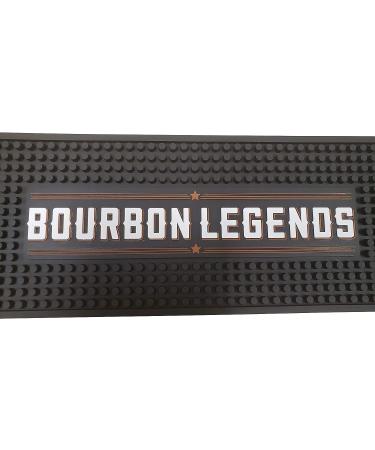 Bourbon Legends Bar Mat Spill Rail Officially Licensed Mat - 23.5" x 5.0" - Maker's Mark  Basil Hayden  Knob Creek  Jim Beam - Buy Online on GoSupps.com