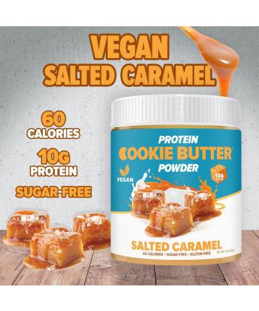 Flexible Dieting Lifestyle Vegan Protein Cookie Butter Powder - Salted Caramel 7.9oz | Dairy-Free Keto-Friendly Low Carb Sugar-Free Gluten-Free - Buy Online on GoSupps.com