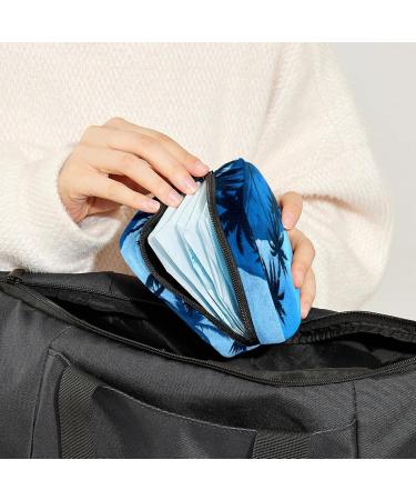 Women's Lift Storage Pocket Stillpad Keeper - Coconut Tree Pattern Portable Period Kit | Feminine Product Bag for Women & Girls - Buy Online on GoSupps.com