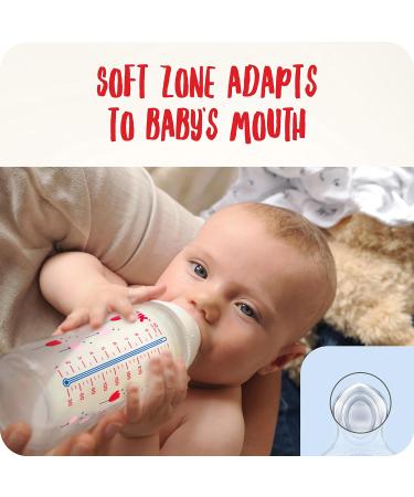 NUK First Choice+ Baby Bottles Set 0-6 Months | Temperature Control & Anti Colic Vent | 150 ml BPA-Free | Latex Teat Safari Beige | 4-Pack Animals - 1 Pack - Buy Online on GoSupps.com
