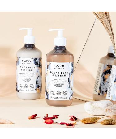 I Love Naturals Tonka Bean & Myrrh Hand and Body Lotion - Moisturizing Coconut Oil & Shea Butter for Dry Skin - 16.9 oz - Exotic Cinnamon Lavender Sandalwood Vanilla Scents - Buy Online on GoSupps.com