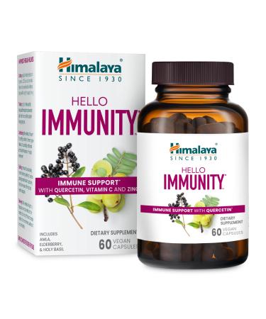 Himalaya Hello Immunity with Quercetin 60 Day Supply - Herbal Immune Support Supplement Bioflavonoid and Antioxidant for Immunity and Daily Wellness - Vegan Non-GMO Gluten Free 500 mg 60 Caplets
